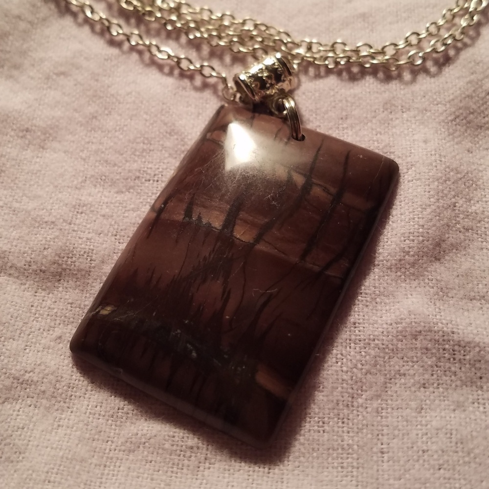 Beautiful Genuine “Picture Jasper Stone” pendant
